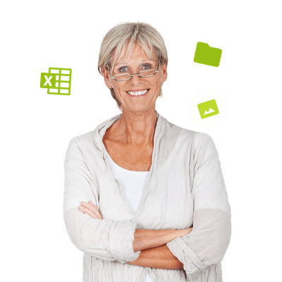 Bürokraft und Digiholz